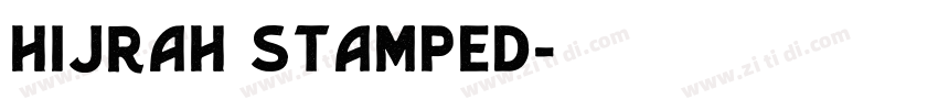 Hijrah Stamped字体转换